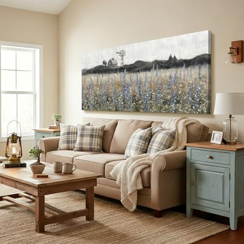 Large Canvas Wall Art for Living Room Rustic Countryside Scenery
