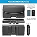 iPhone 14 Pro, 14 Plus Belt Holster with Bulky Phone Case. Chestnut Stitching On Black PU Leather. 3 Strong Magnets Closure. Reinforced Belt Loops with ID Card Slot. (for Rugged Case)