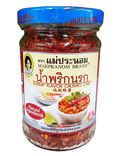 Maepranom Shrimp Flavor Crushed Chili 134g.(4.73oz) Natural Ingredients