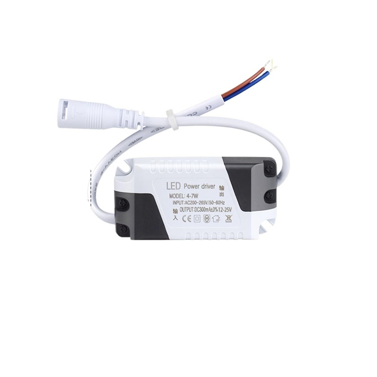 Zasilacz Led Drive Stały prąd Downlight Spotlight płaskie światło prostownik transformator rozrusznika balastowego 3W7W12W24W (wtyczka żeńska 4-7 W DC snap female plug)