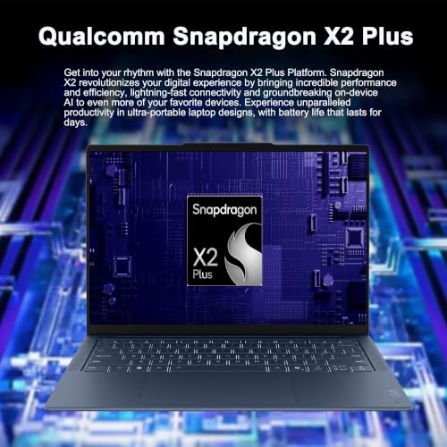 Image of Lenovo Yoga Slim 7X Laptop 14 inch WUXGA OLED Touch (100% DCI-P3, 400nits) 6-core Snapdragon X2 Plus (Up to 80 Tops) 16GB RAM 1TB SSD Backlit for Creator Designer Business Professional Win11Pro ICP Hub