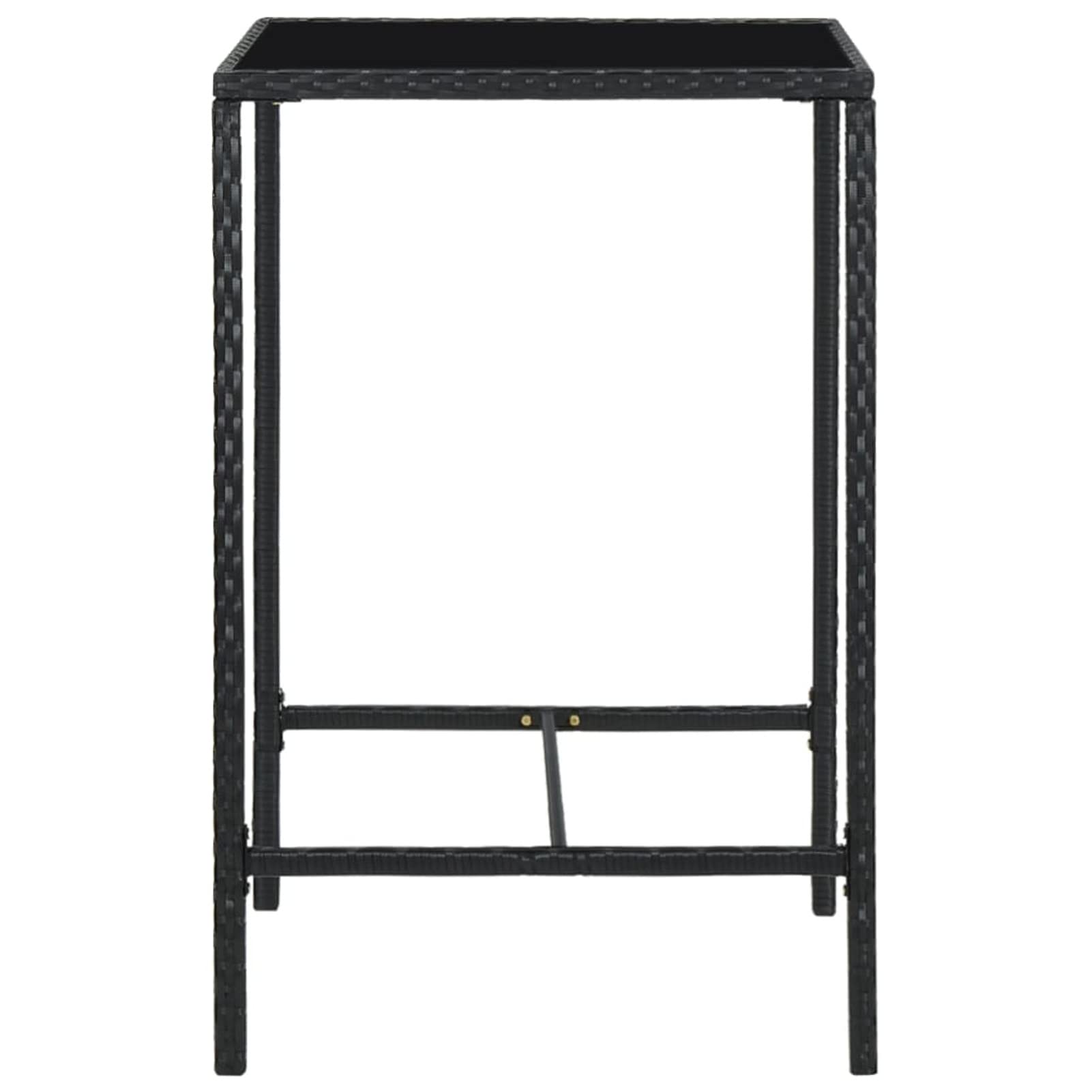 Rantry Mesa y taburetes Altos jardín y Cojines 5 pzas ratán PE negroJuegos de Muebles Altas, Mesa de Cafetería, Set de Balcón, Set de Bar Longitud Mesa 70 cm