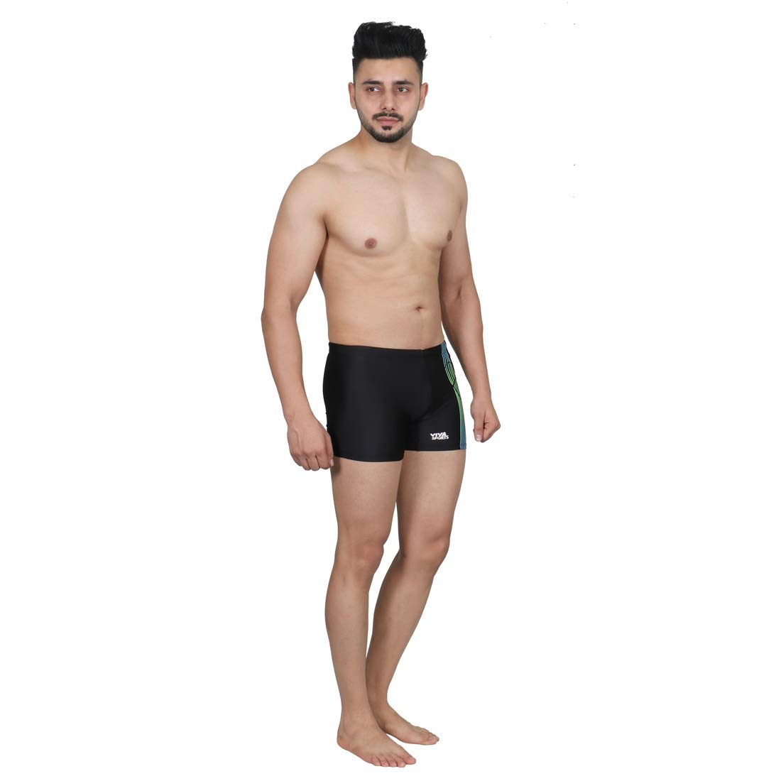 VIVA Sports Men's Nylon Trunks, (XL, Multicolour, VST-011-XL)
