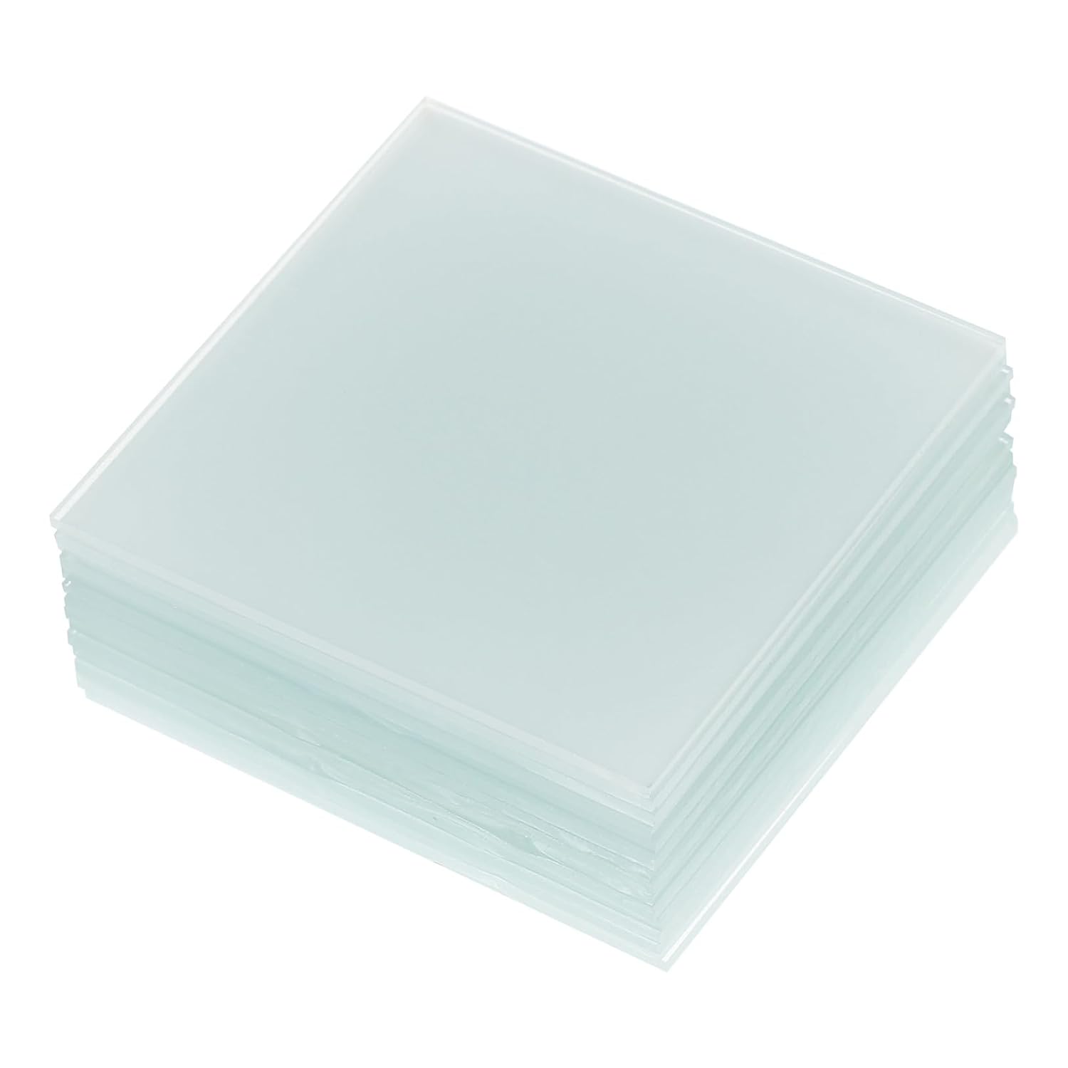 15pcs Frosted Glass Sheets Gas Collecting Bottles Sealing Glass Lab Glassware for School