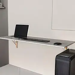 Mesa Suspensa 1,20m Mdf Home Office Escrivaninha Computador Quarto Escritorio Moderna (Mesa Branca,1,20m)