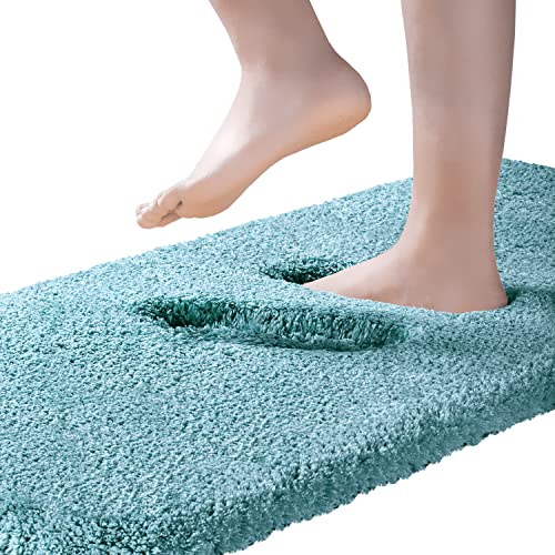 Disolla Badteppich – Flauschig & Rutschfest – 61 X 150 Cm Weiß – Waschbar & Saugfähig