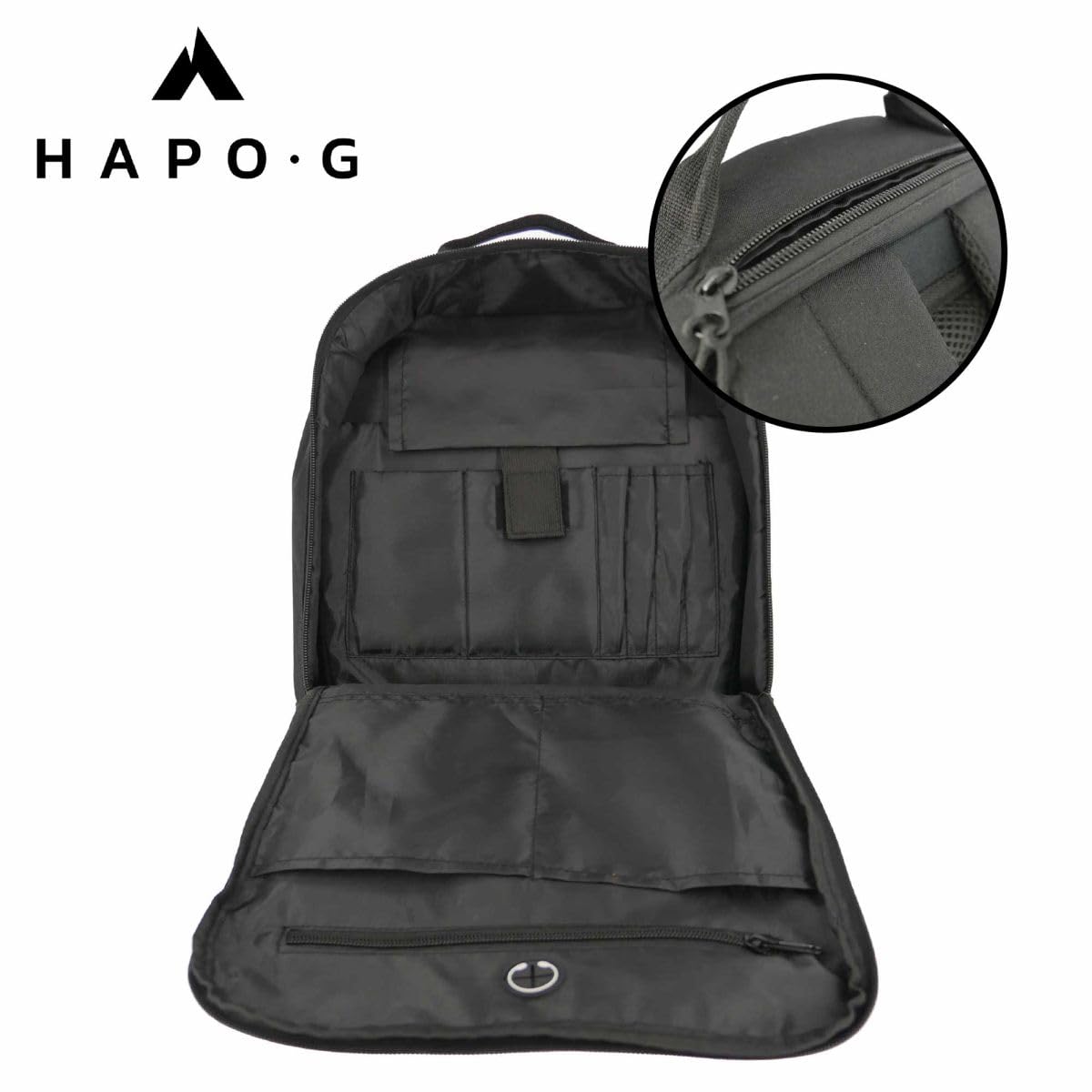 Hapo-G - Sac à Dos Vélo 9L - Fixation Guidon DMTS compatbile E-Bike - Compartiment Ordinateur - Poches Multiples