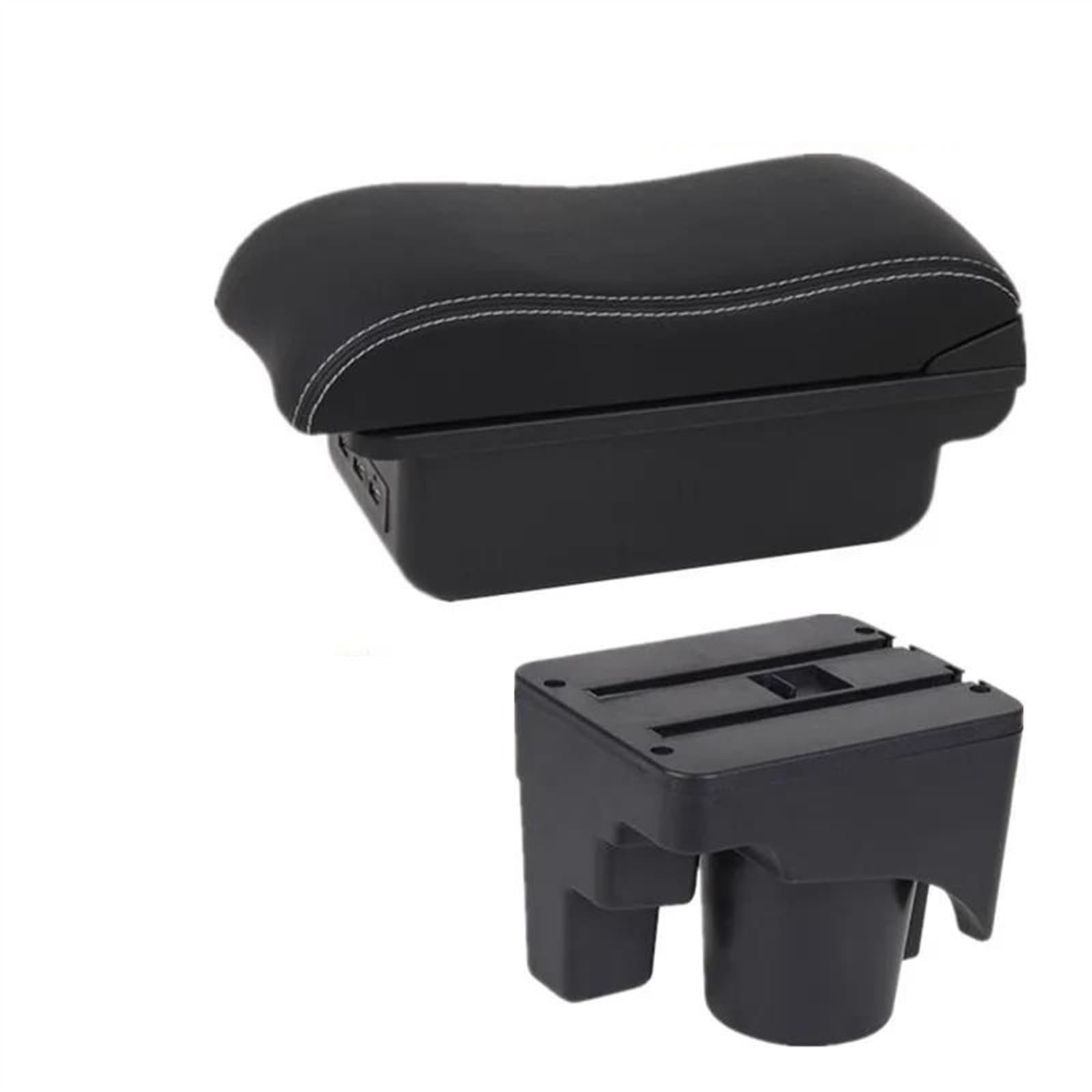 NOHEEU Car Armrest Special Storage Box Modification Parts For Scirocco For Sagitar For Golf 6 5 Mk6 MK5 For Jetta(B2 white line)