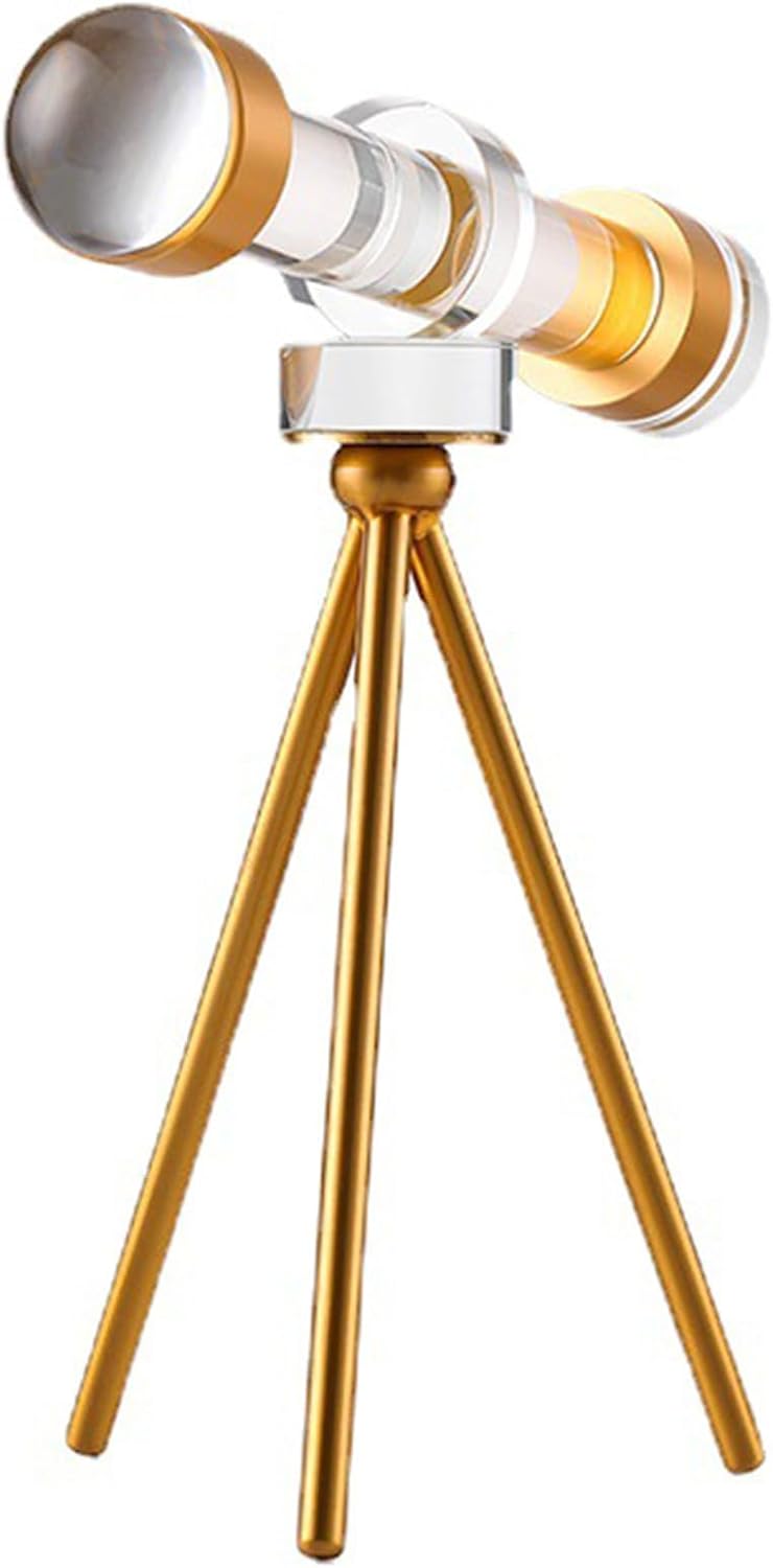 UKCOCO Crystal Telescope Tabletop Ornament for Bedroom and Living Room