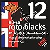 Rotosound Strings for E‑Guitar Roto Nickel Plated BLACKS CST R12‑60 Custom 12‑60 #3