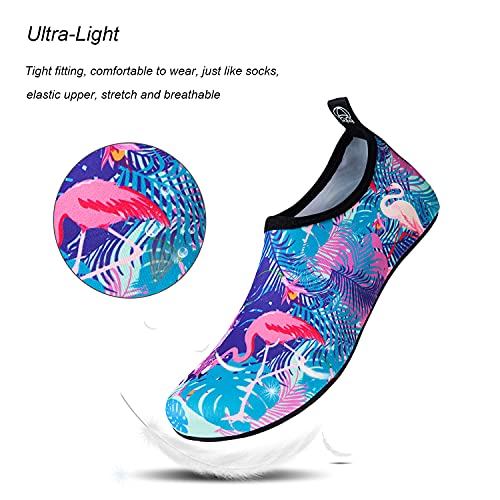 Image of WateLves Water Shoes for Womens Mens Barefoot Quick-Dry Aqua Socks for Beach Swim Surf Yoga Exercise New Translucent Color Soles