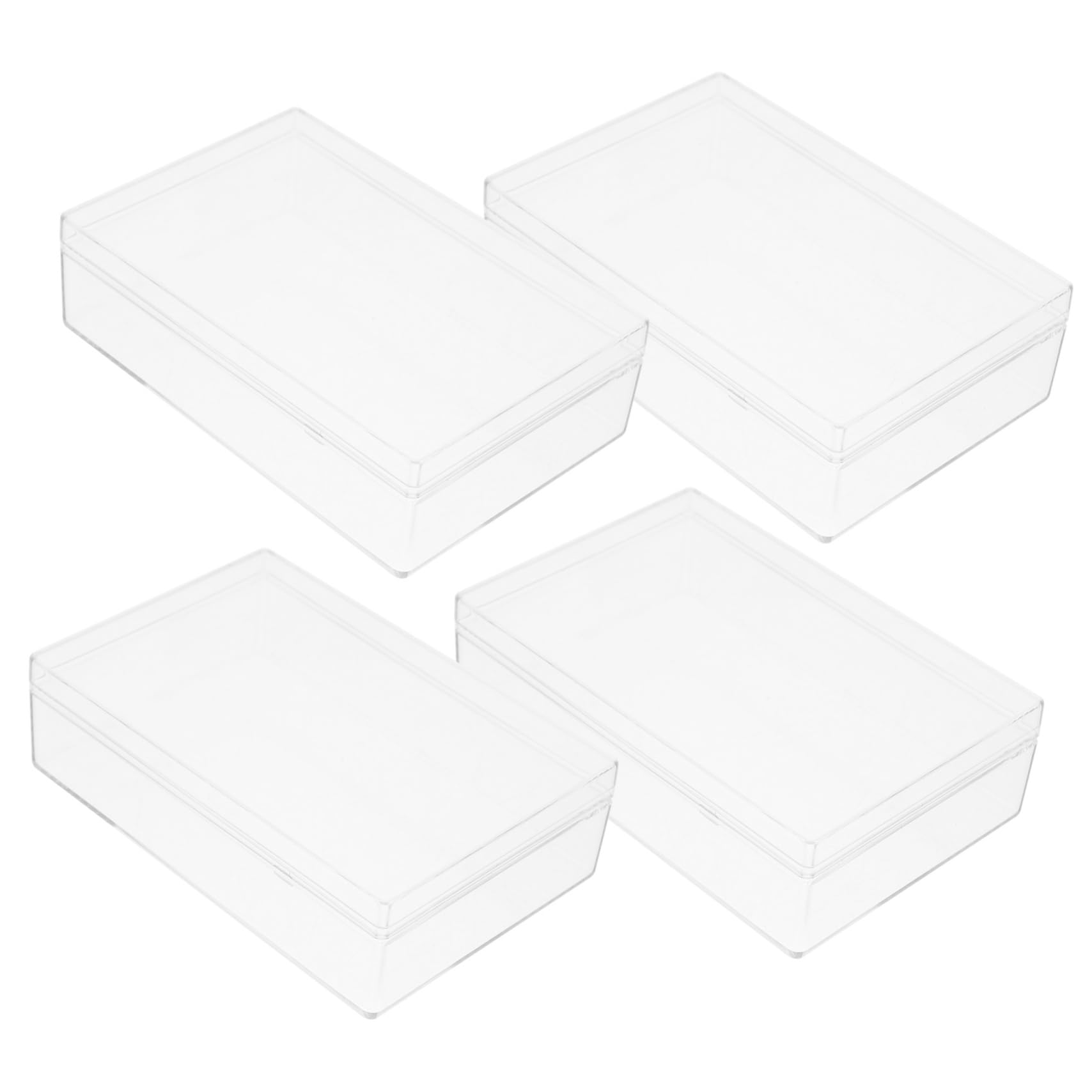 COLLBATH Jewelry Presentation Box Set of 4 Plastic Organizer Box Bead Case Storage Boxes for Jewelry Display and Packaging