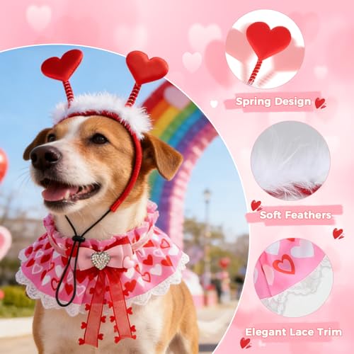 Set Disfraz Valentine para Perros Pequeños y Medianos miniatura 4