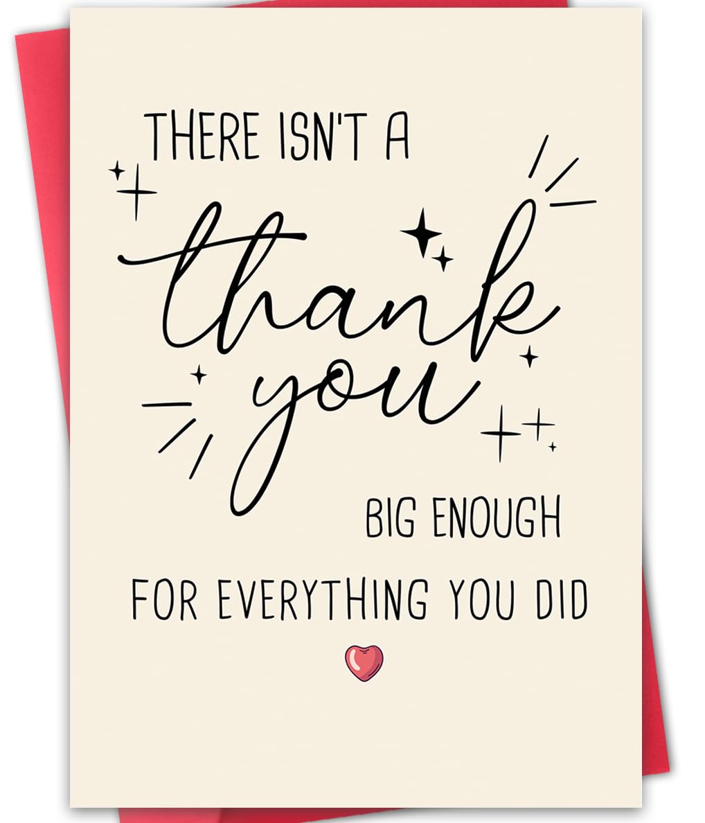 Funny Thank You Card, Thank You Card for Men Women, Thank You Gifts Card for Teacher Boss, Happy Appreciation Card for Him Her