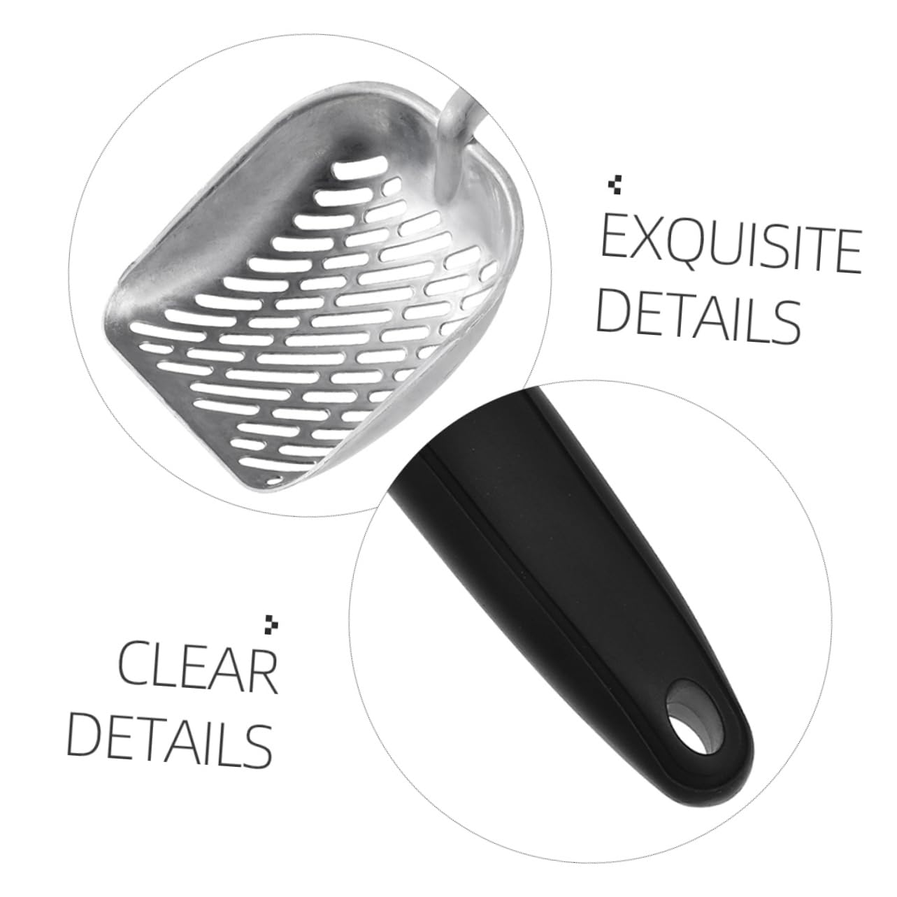 Gatuida 2 Lettiera in con Ergonomico Antiscivolo Fori Larghi per Setaccio Strumento Resistente per Pulizia e Duratura
