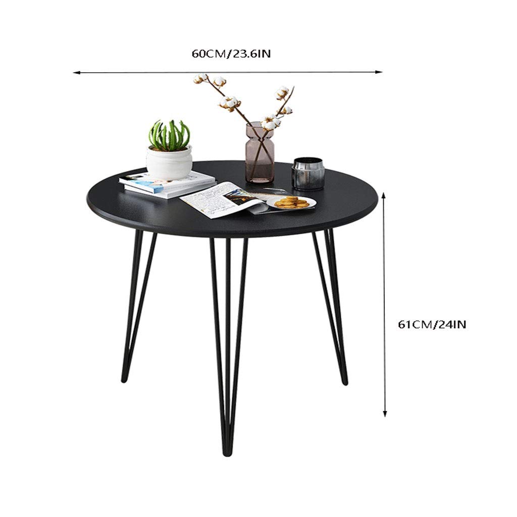 Mesa de centro redonda pequeña de estilo nórdico, mesa de ocio de diseño simple para sala de estar y dormitorio, ideal para té y café