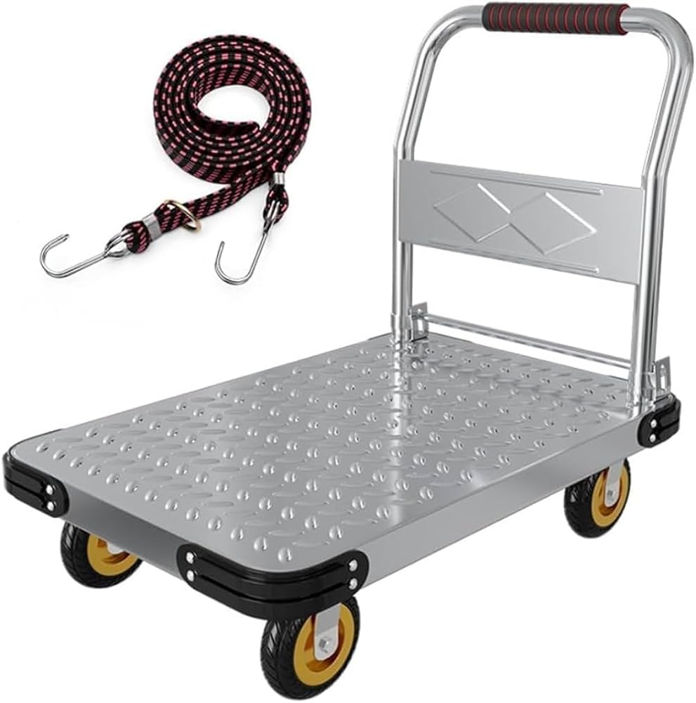 Amazon | 台車 折りたたみ 大型業務用 スチール製 キャスター