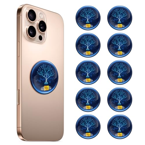 10 Pcs Phone Protection Stickers Neutralizers for Smart Phones/Tablets/Laptops/Computer/WiFi/Priner/TV Electronic Devices Blockers Blue