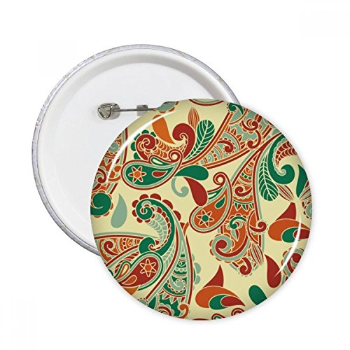 Badge bouton Fleur Feuille multicolore pour personnaliser un vêtement