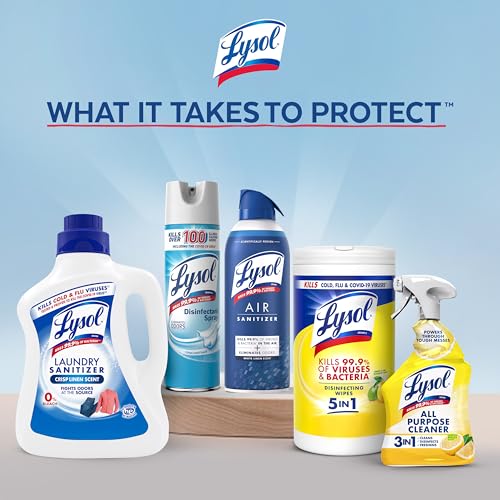 Image of Lysol All Purpose Cleaner Spray, Multi-Purpose Disinfecting Spray, Kitchen & Bathroom Cleaner, Lemon Breeze Scent, 32 Fl Oz