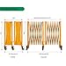 LTSEAME 16.5FT Expandable Barricade Gate, Expandable Metal Barricade Gate Alloy Fence and 270 Degrees Direction Adjustment with Wheels, for Industrial or Residential Use (Yellow, 16.5FT)
