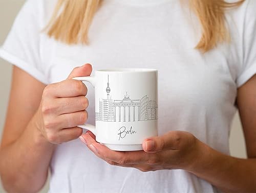 Miniatura 659 de Taza de cerámica Madrid Spain Skyline, taza blanca de recuerdo de Europa de 11 onzas, taza de café personalizada, regalo para cumpleaños, taza