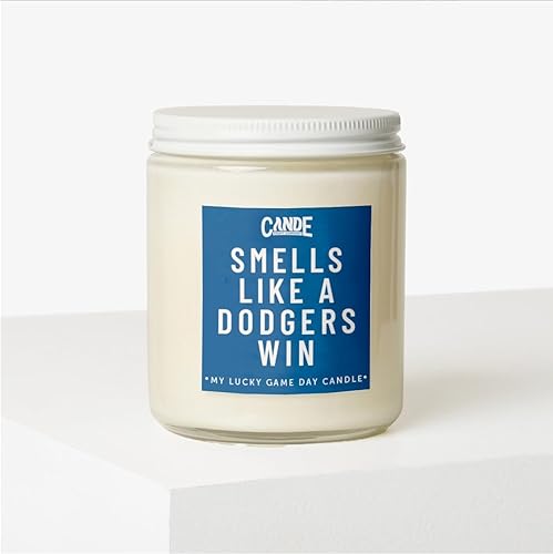Miniatura 3 de Vela que huele a victoria de los Dodgers  Vela perfumada inspirada en el béisbol de Los Ángeles  Fragancia de lavanda y vainilla  Quema duradera