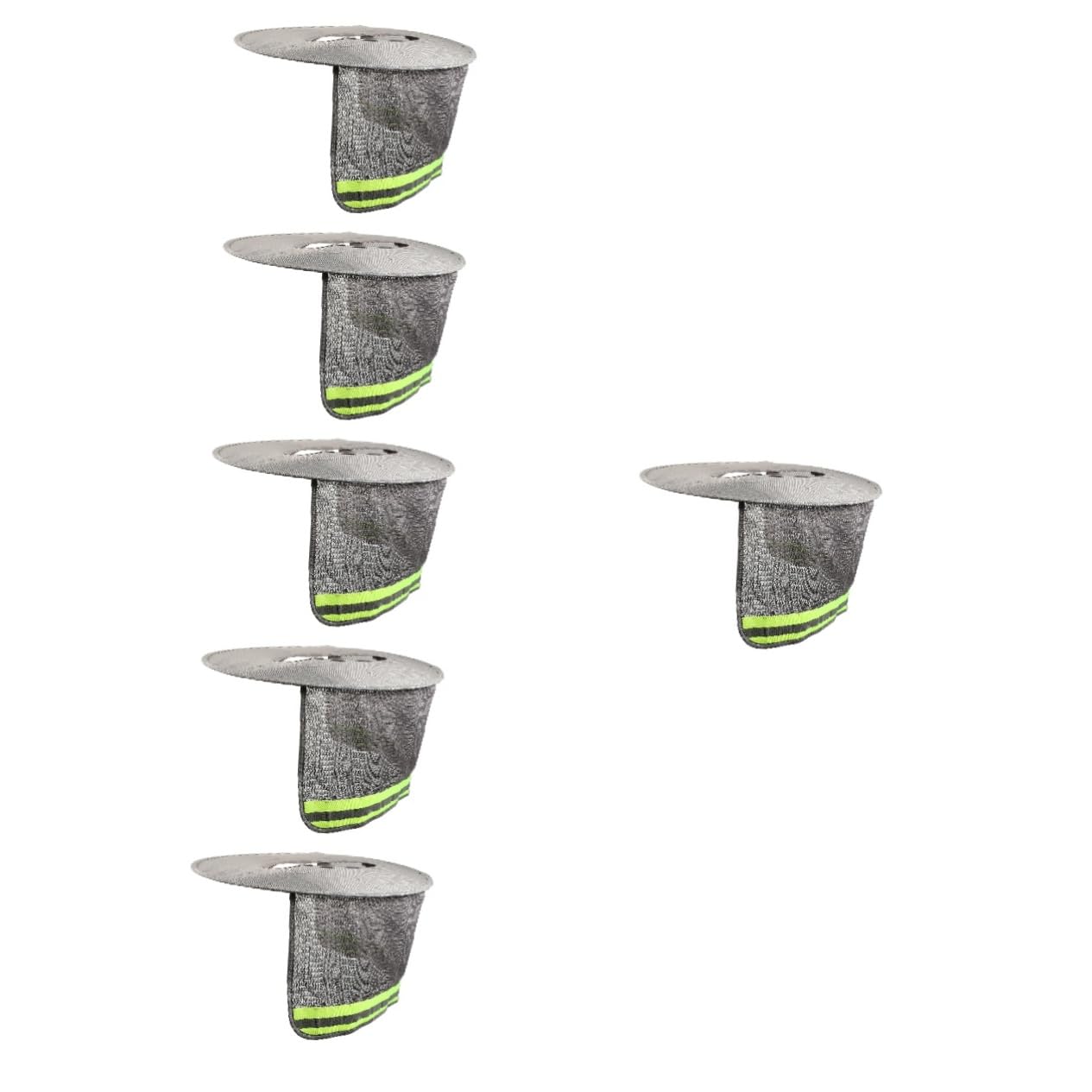 Artibetter 6pièces Casque De Sécurité avec Visière Pare-Soleil Et du Cou Accessoires Réfléchissants pour Casque De Chantier pour Travail Extérieur