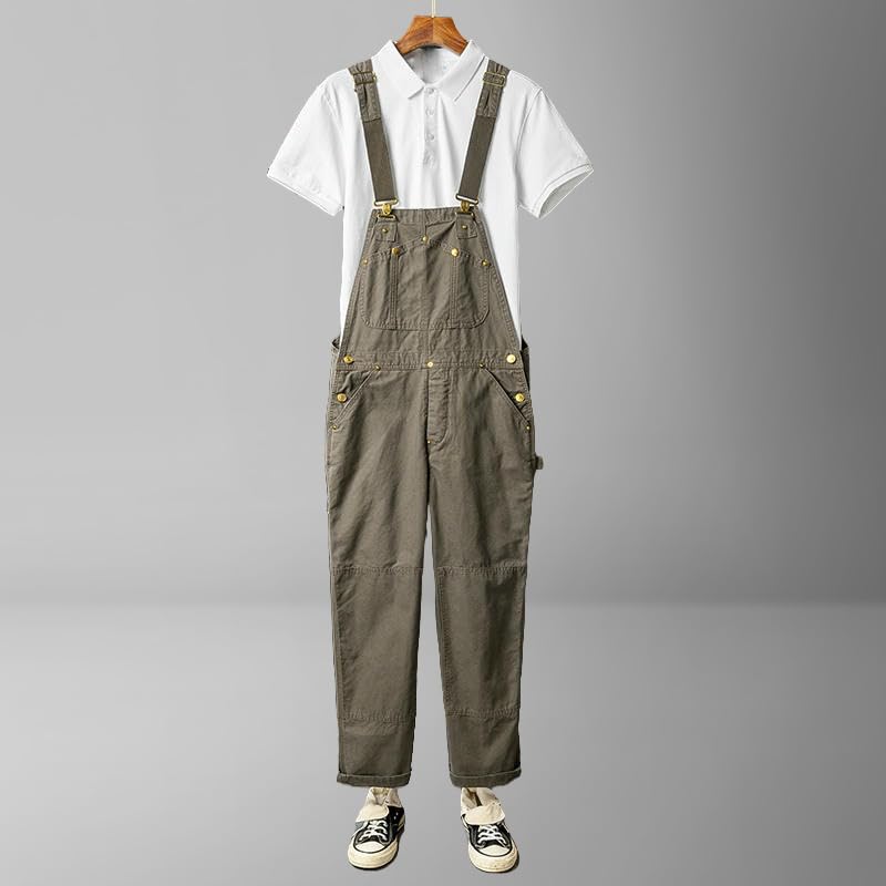 Peto vaquero americano de hombre con gran bolsillo frontal y tirantes cómodos ajustables 4