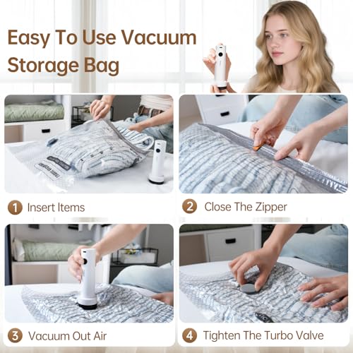 Sacs de compression pour bagages et valises à pompe électrique USB