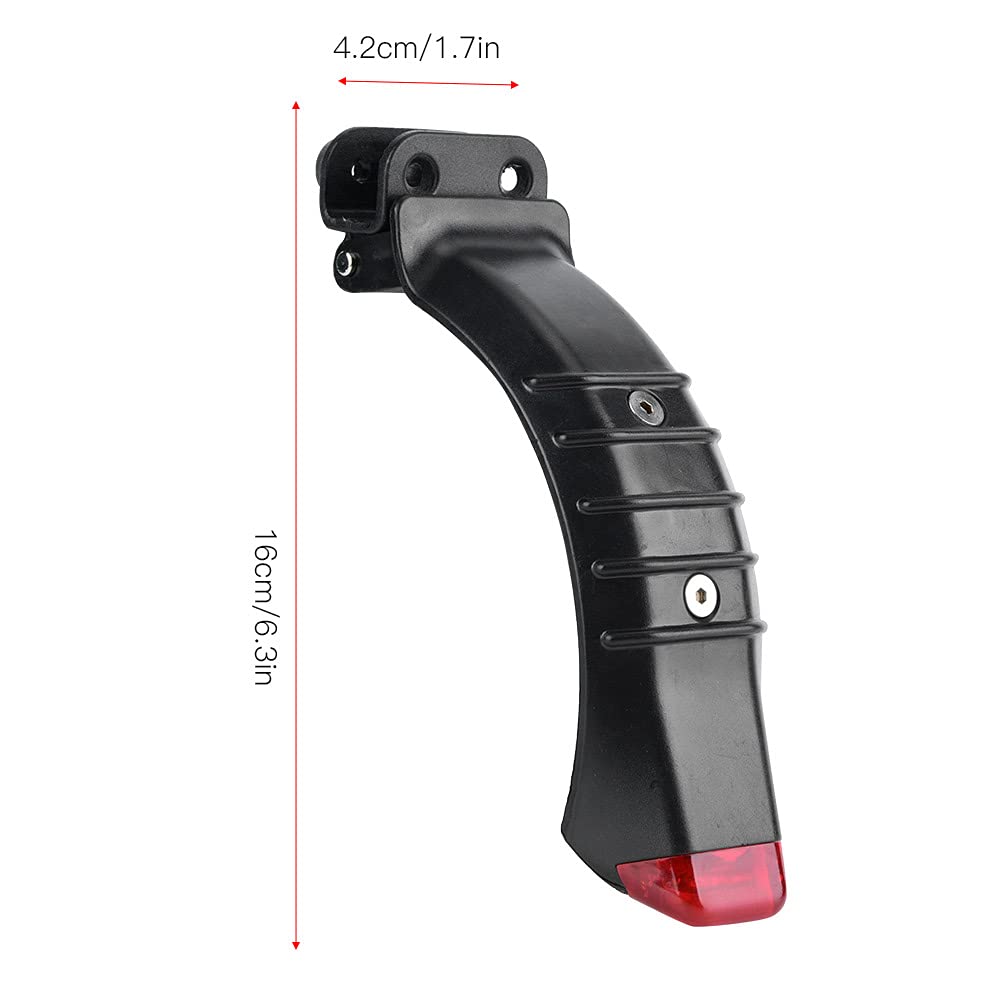 HERCHR Mudguard, Rear Mudguard Back Fenders with Light Replacement Part Adjustable Electric Scooter Rear Mud Guards Mudguard Fenders Set for Electric Scooter