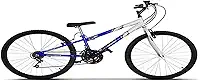 Bicicleta de Passeio Ultra Bikes Esporte Bicolor Rebaixada Aro 26 Reforçada Freio V-Brake – 18 Marchas Azul/Branco,BMR26-02AZ