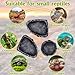 ATSKIM 3 Pack Reptile Water Dish, Samll Snake Water Bowl, Leopard Crested Gecko Tank Accessories, Bearded Dragon Food Dish, Feeding Dish Kit for Tortoise, Lizard, Frog, Hermit Crab (3 Pack)