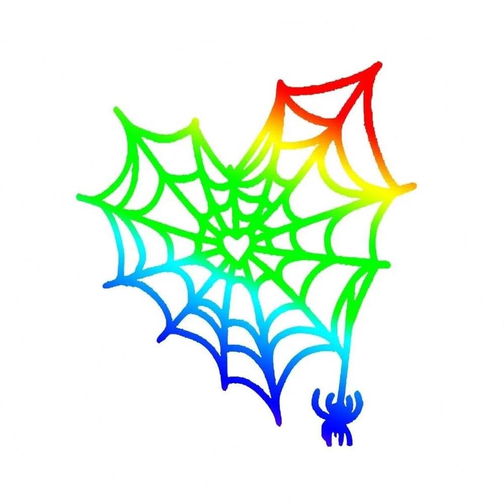 Auto Accessory Spider Web Decal Stickers for Cars Laptops Cups Car Window Permanent(Laser)