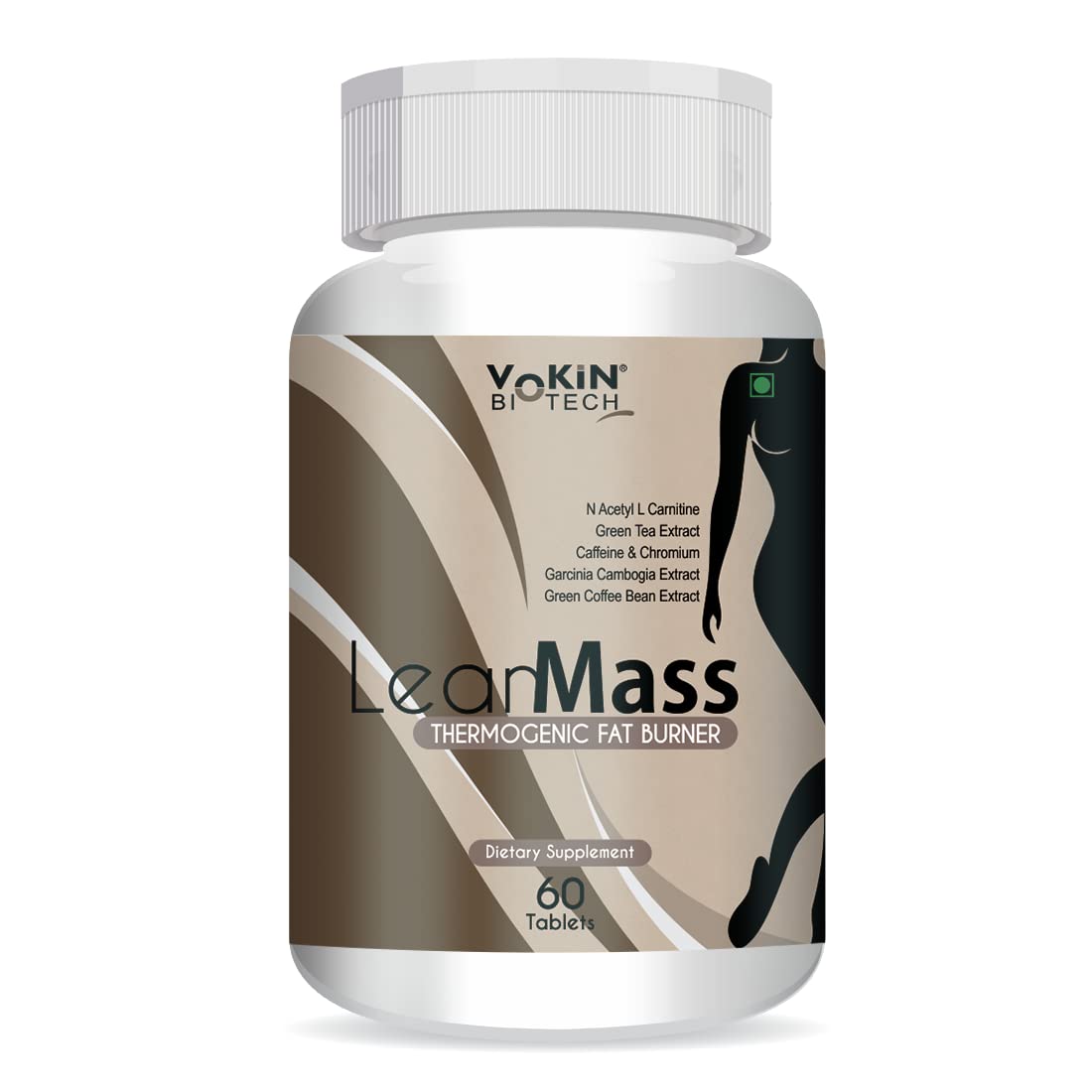 Vokin BiotechLean Mass Thermogenic Fat Burner with Green tea Extract, N Acetyl L Carnitine, Garcinia Cambogia Weight loss product for Men & Women (60 Tablets)