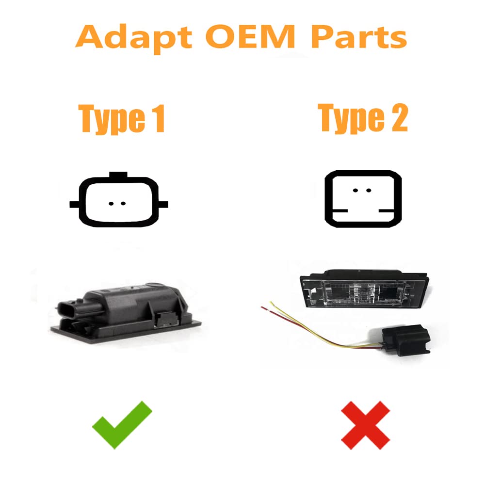 2 x lampa LED do tablicy rejestracyjnej 6000 K biała bez błędów do Megane / Clio / Kadjar / Laguna / ulicznych / Twingo / Citan / Smart 453 + Brabus