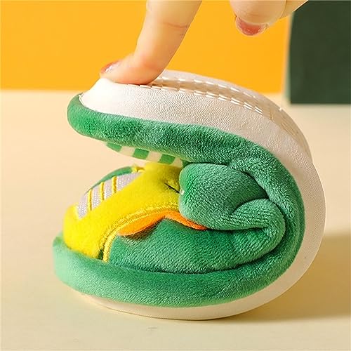 Kids Dinosaur Slippers Boys Girls Cute Warm Cotton Shoes for Indoor Outdoor Breathable Plush Slip-on House Slipper2