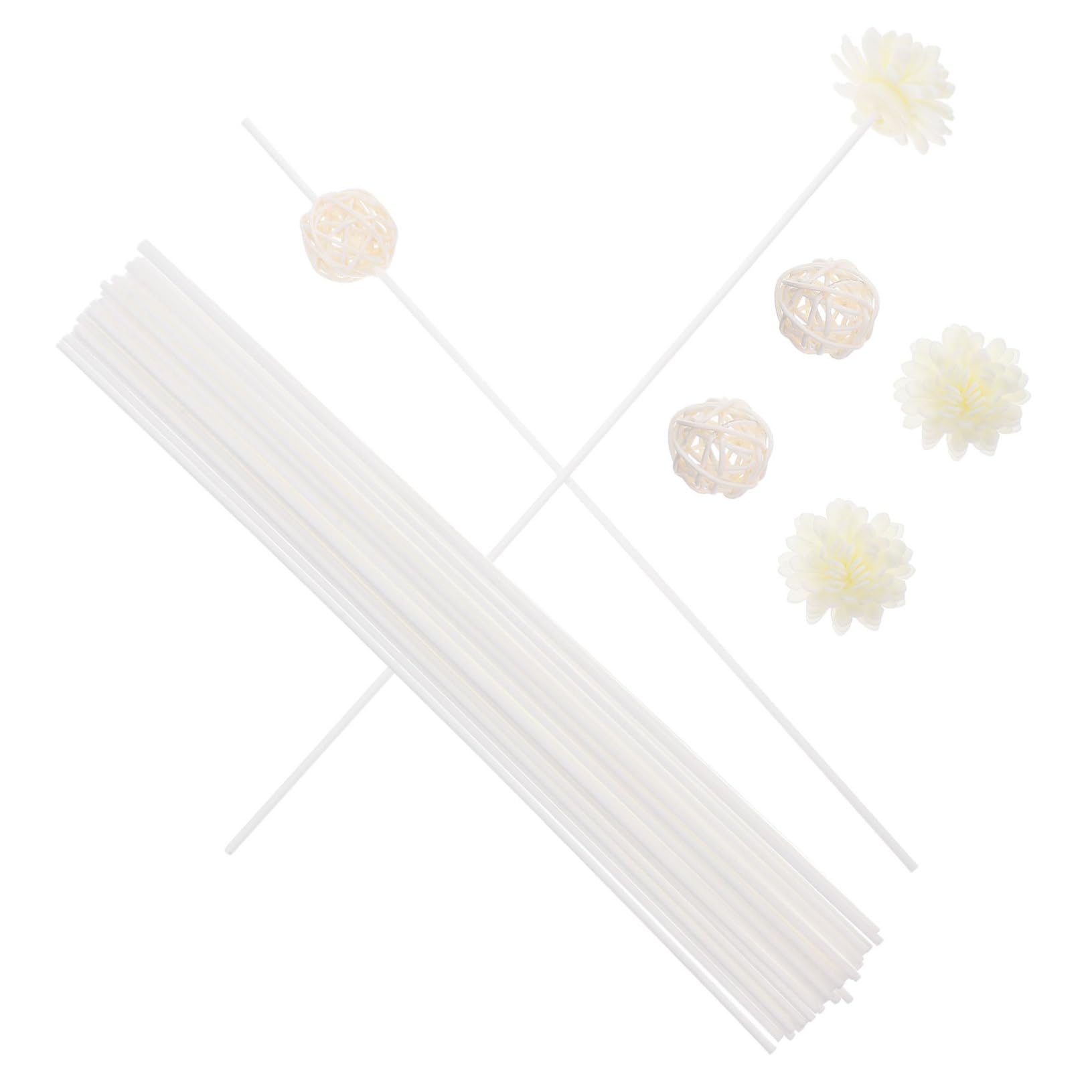 Tiges de Diffuseur en Rotin Blanc, 1 Set, Style Élégant