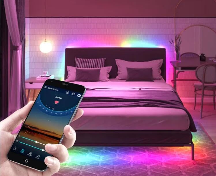 Tira LED USB 1m 5V Bluetooth RGB Control App Flexible miniatura 7