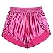 Perfashion Women's Metallic Shiny Shorts Sparkly Hot Yoga Outfit
