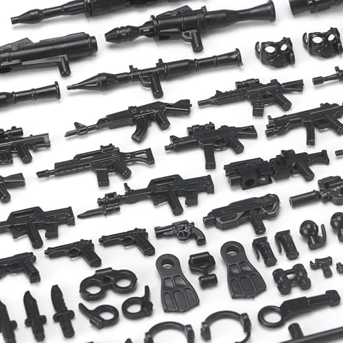 Feleph SWAT Waffen Militär Set für Figuren, Polizei WW2 Armee Spielzeuge zum Army Soldaten, Bundeswehr Krieg Teile Kompatibel mit Großen Marken Bausteinen