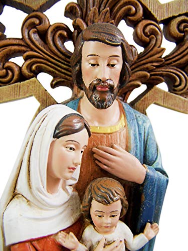 Holy Family Cross Advent Wreath 13 1/4 Inch #TOP3