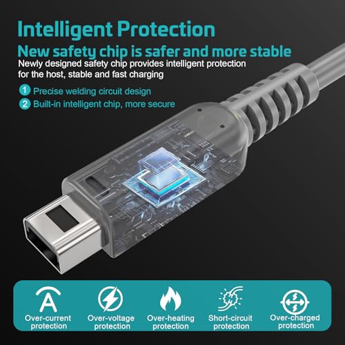Image of 2Pcs 3DS XL USB Charging Cable,4.9Ft USB Charging Cord for New 3DS XL /New 3DS /3DSXL / 3DS /New2DS XL /New2DS /2DSXL /2DS /DSi /DSiXL
