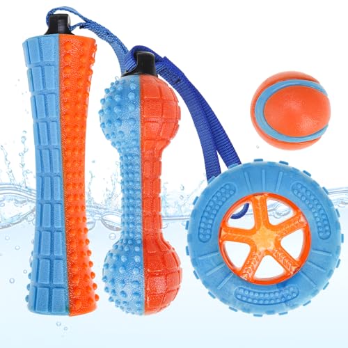 PUPTECK 4 Pack Juguetes Flotantes para Perro