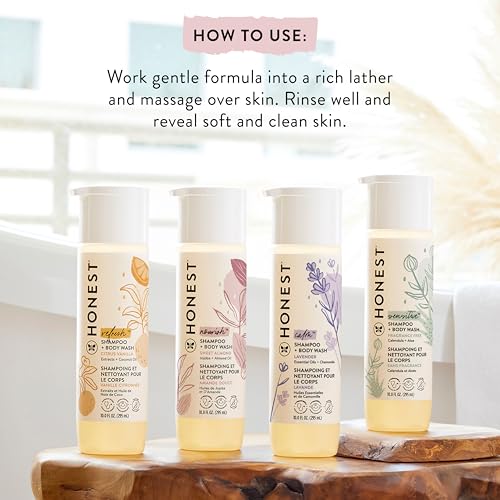 The Honest Company Fragrance Free Bundle for Sensitive Skin | 2-in-1 Cleansing Shampoo + Body Wash and Silicone Free Conditioner | Naturally Derived, Tear free, Hypoallergenic | 20 fl oz - image 9