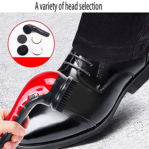 - Machine à brosser les chaussures automatique - Brosse à chaussures à main, polisseuse à chaussures de charge portable / Deux polisseuses à chaussures électriques en option (rouge 1 #) (rouge 1 #)