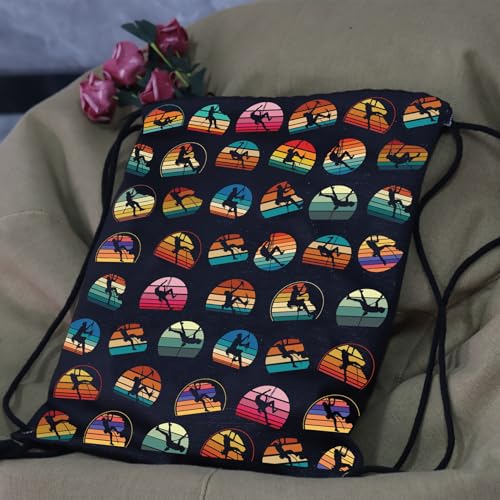 JYTAPP Rock Climbing Bag Outdoor Climbing Drawstring Bag Rock Climbing Lover Gift Black Drawstring Backpack3