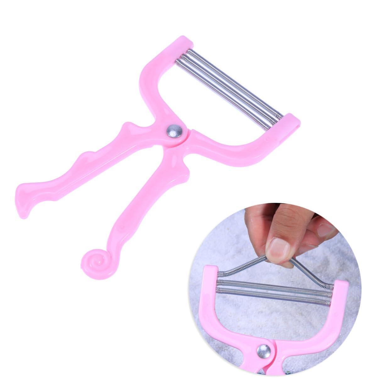 Manual Facial Hair Remover Spring Threading Tool for Upper Lip Chin and Cheeks Random Color Hair Threader for
