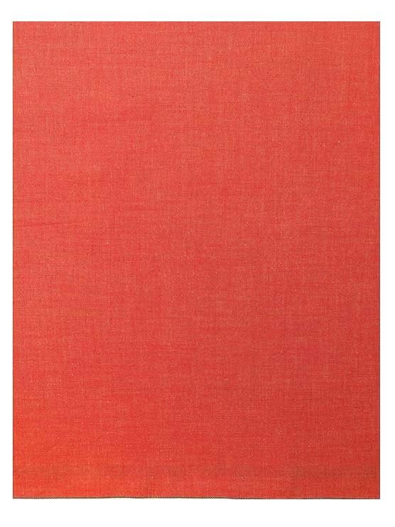 megisha Men's Premium Semi Lenan Cotton Unstitched Shirt Fabric (Orange/Carrot-2.25 Meter)-picture-34