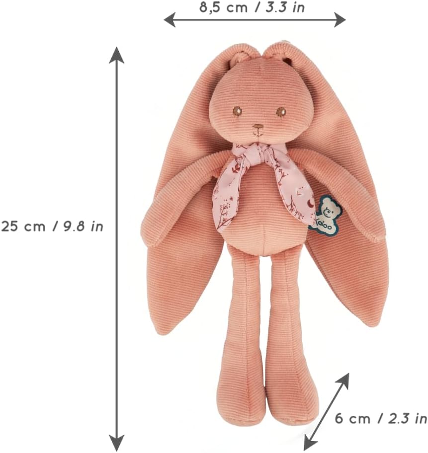Kaloo - Lapinoo My First Friend Corduroy Rabbit 10” - Cuddling for Comfort - Machine Washable - Safe for Babies - Heirloom Quality, Multiple Textures, Giftable Box - Ages 0+ - K969941